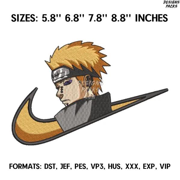 Pain Embroidery Design File / Naruto Anime Embroidery Design/.  Pes Dst Exp, Yahiko, Nagato