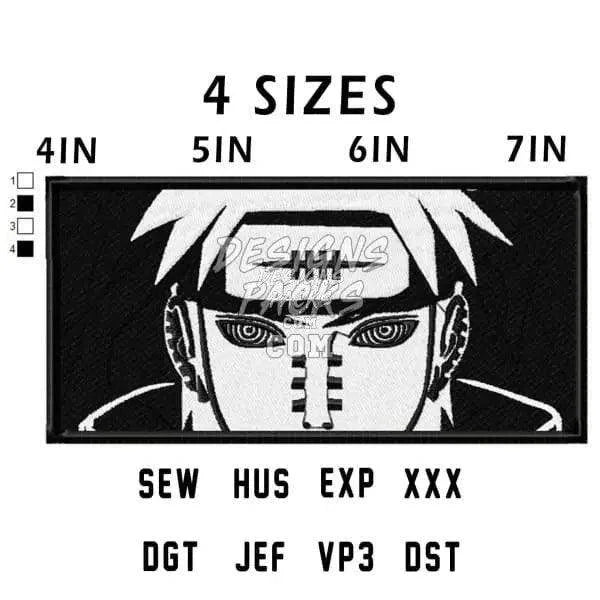 Pain Anime Embroidery Design