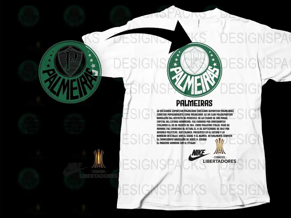 Palmeiras Soccer Club Crest Retro Design Png Digital Download