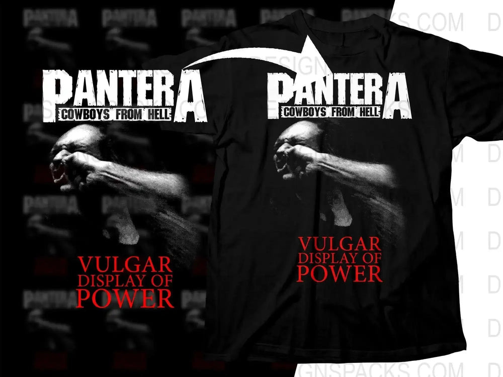Pantera Cowboys From Hell Vulgar Display Of Power Png Halftone Digital Download