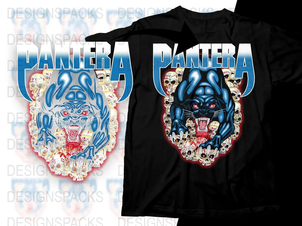 Pantera Fierce Cat Graphic Design Png Digital Download
