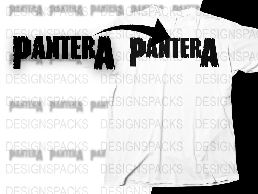 Pantera Rock Band Logo Print Stylish Graphic Png Design Digital Download