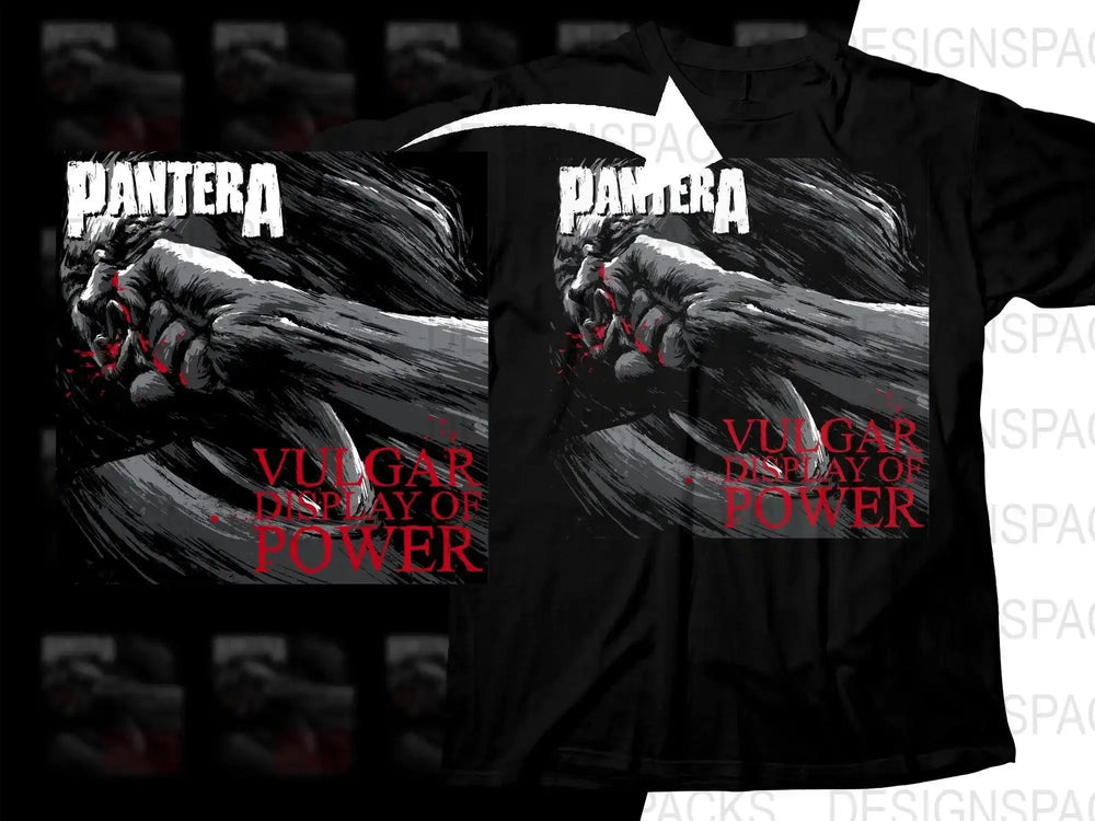 Pantera Vulgar Display Of Power Rock Band Graphic Png Design Digital Download
