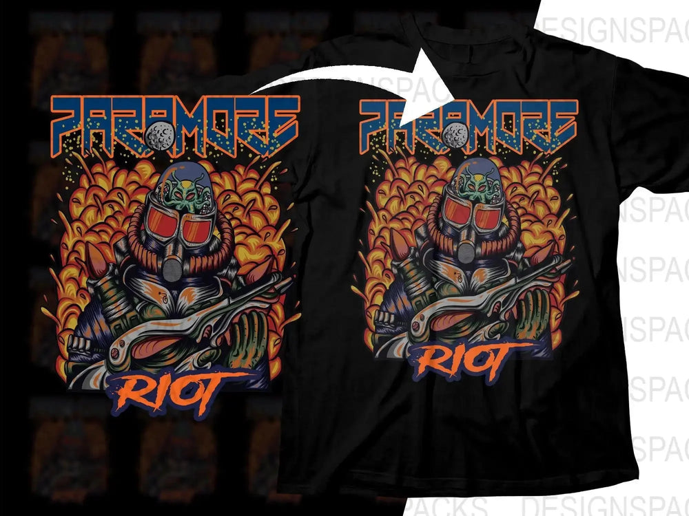 Paramore Riot! Album Rock Music Band Graphic Design Png Design Digital Download