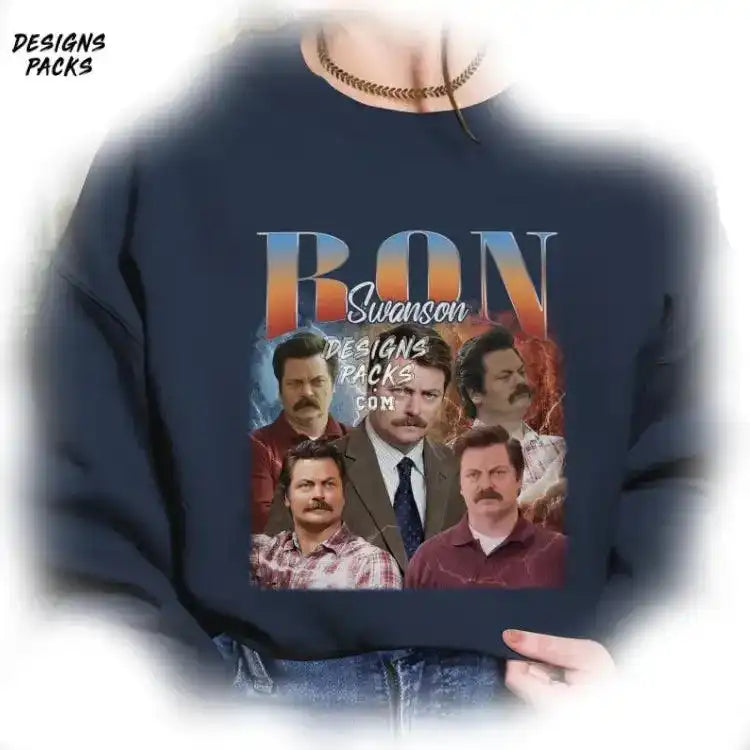 Parks And Recreation Homage Tv Ron Swanson Vintage Graphic Png Design