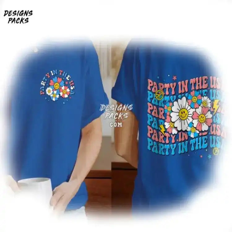 Party In The Usa 4Th Of July Retro Usa Y2K Design Png