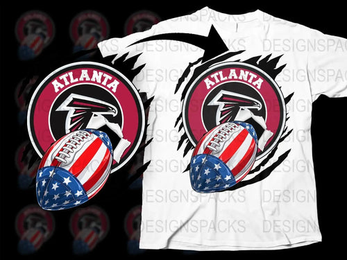 Patriotic Football Atlanta Falcons Team Png Digital Download
