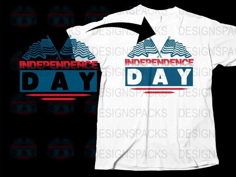 Independence Day T-Shirt, Patriotic Mountain Graphic Tee, Fourth of July Shirt, Red White Blue