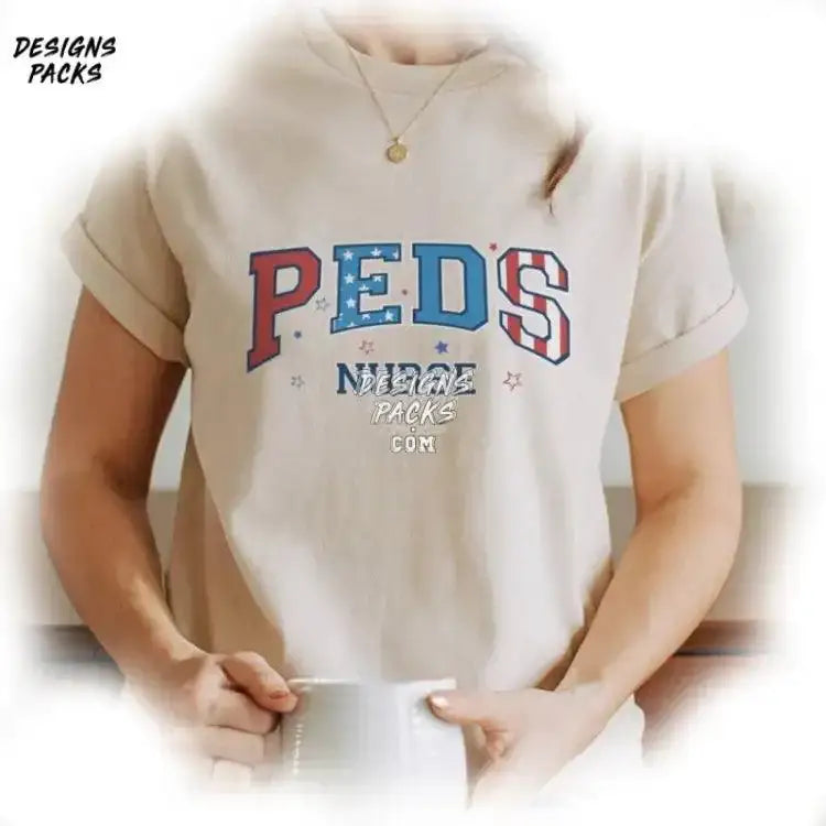 Patriotic Peds Nurse Nursing 4Th Of July Print Png Design