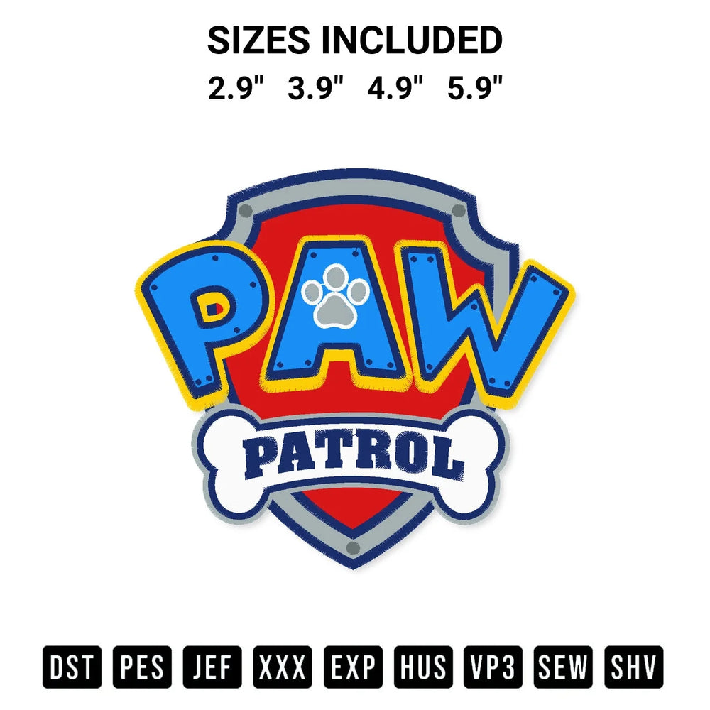 Paw Patrol Embroidery Design