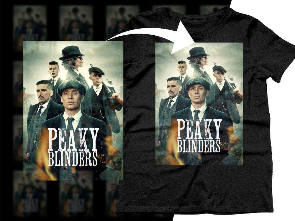 Peaky Blinders Group Artwork Vintage Style Halftone Png Digital Download