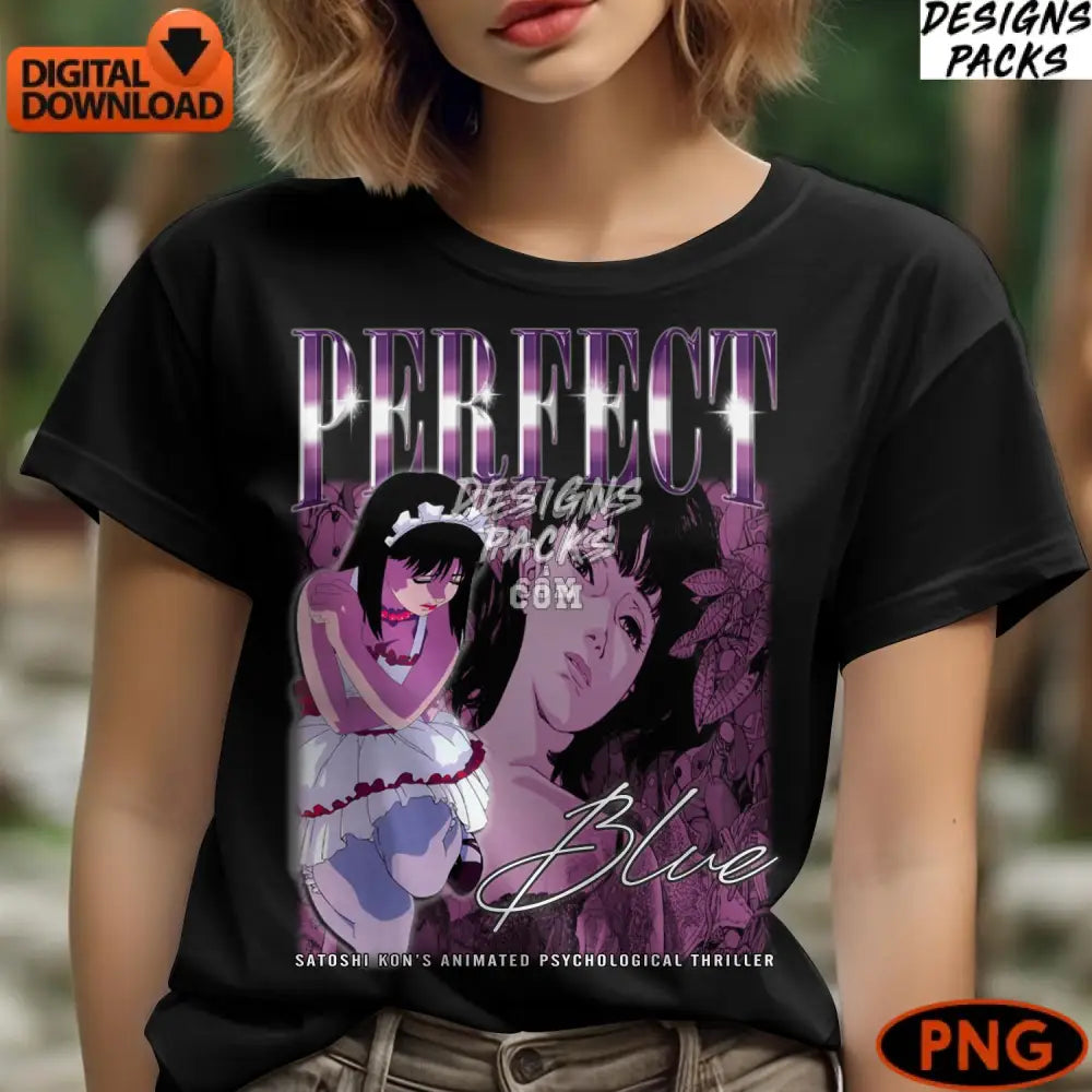 Perfect Blue Anime Satoshi Kon Psychological Thriller Digital Art Instant Download Png