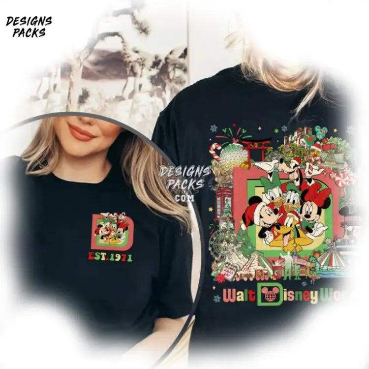 Personalized Family Holiday Trip Cartoon Christmas Mickey And Friends Png Design