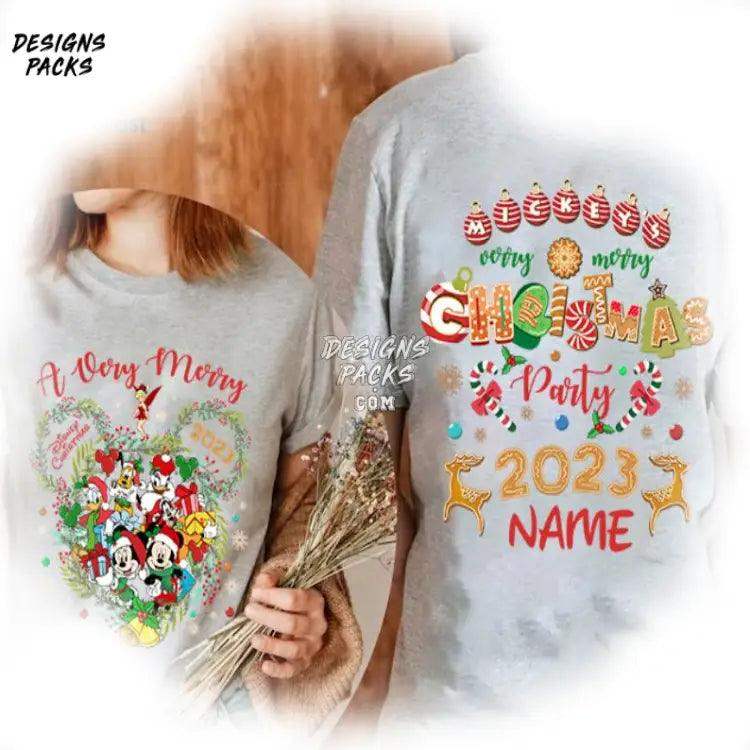 Personalized Mickey Ear Christmas Party Cartoon A Very Merry Png Design