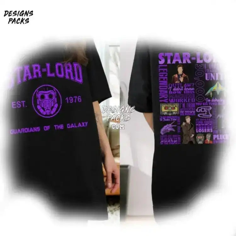 Peter Quill 2 Sided Star - Lord Star Lord Double Png Design