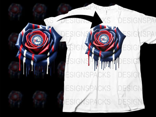 Unique 3D Graphic T-Shirt, Bold Blue Red Swirl Design, Dripping Paint Effect, Stylish Casual Wear