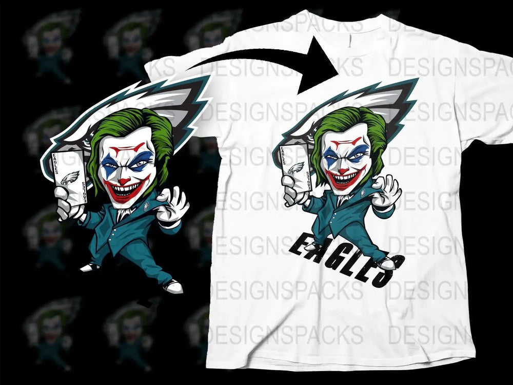 Philadelphia Eagles Joker Inspired Graphic Png Digital Download