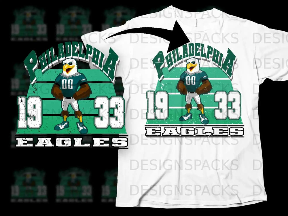 Philadelphia Eagles 1933 Vintage Sports Shirt Design