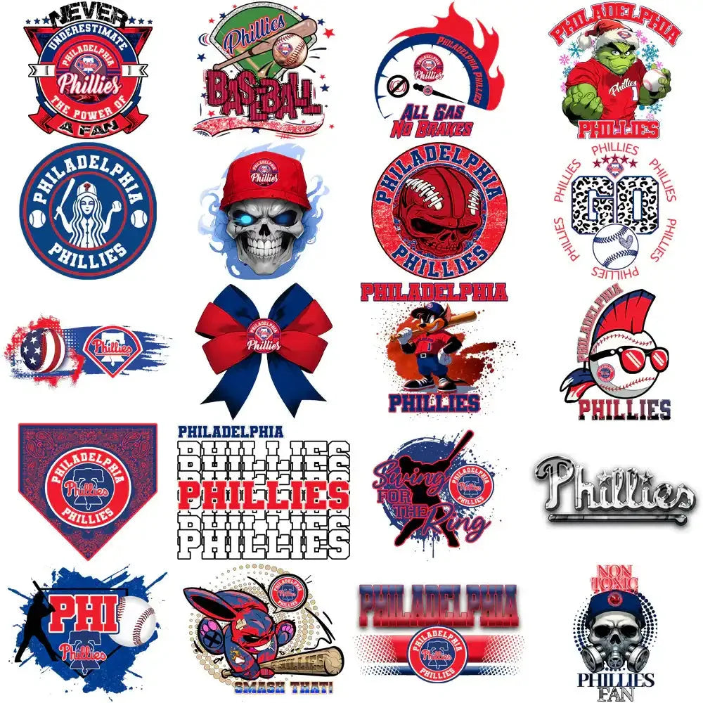 60 Philadelphia Phillies Baseball Designs Bundle PNG