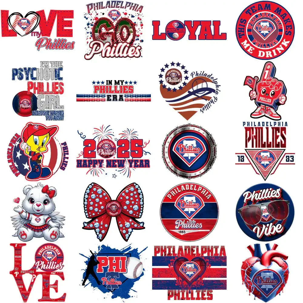 60 Philadelphia Phillies Baseball Designs Bundle PNG