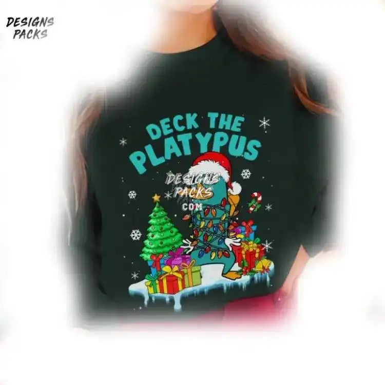 Phineas And Ferb Perry Christmas Family Deck The Platypus Light Png Design