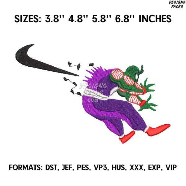 Piccolo E Ralph Embroidery Design File, Anime Embroidery Design, Machine embroidery, Anime Pes Design Brother