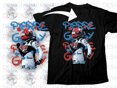 T-shirt featuring Pierre Gasly with 