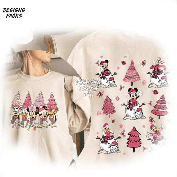 Pink Christmas Tree Mickey’s Very Merry Cartoon Mickey & Friends Land Png Design