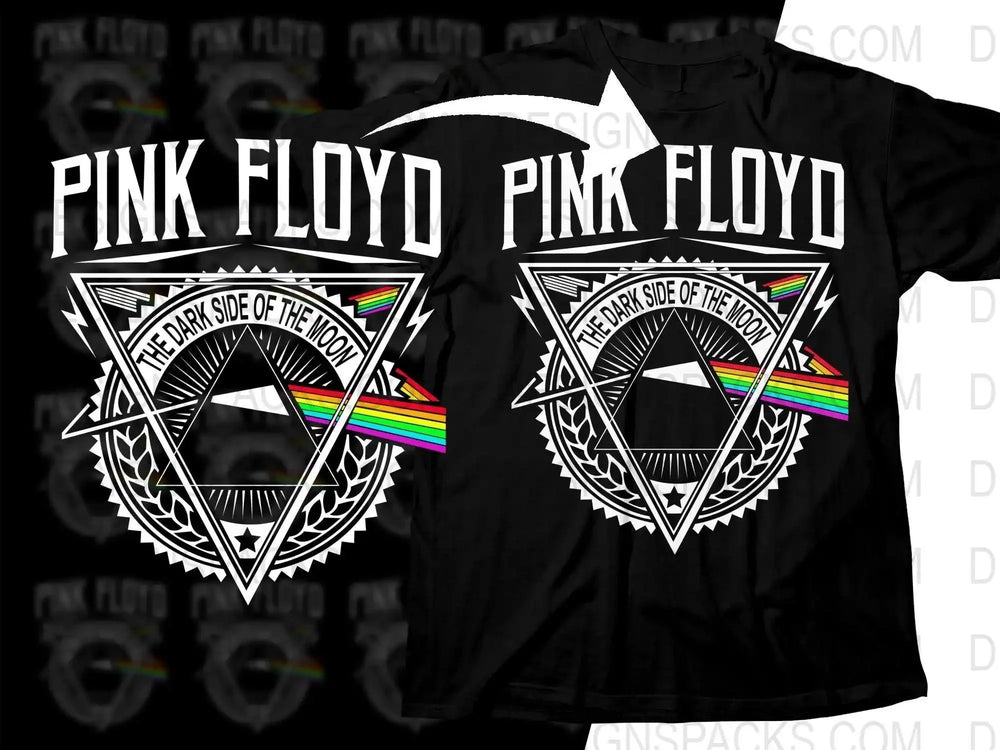 Pink Floyd Dark Side Of The Moon Rock Png Halftone Digital Download