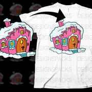 Colorful Fantasy Cupcake House Graphic T-Shirt, Cute Whimsical Tee, Kids and Adult Sizes Available