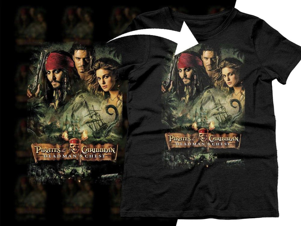 Pirates Of The Caribbean Dead Man's Chest Halftone Png Digital Download
