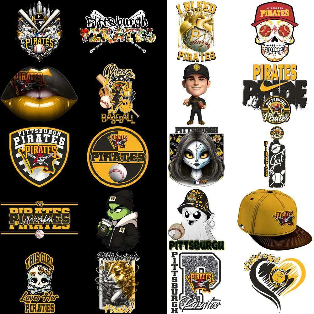 65 Pittsburgh Pirates Baseball Designs Bundle PNG