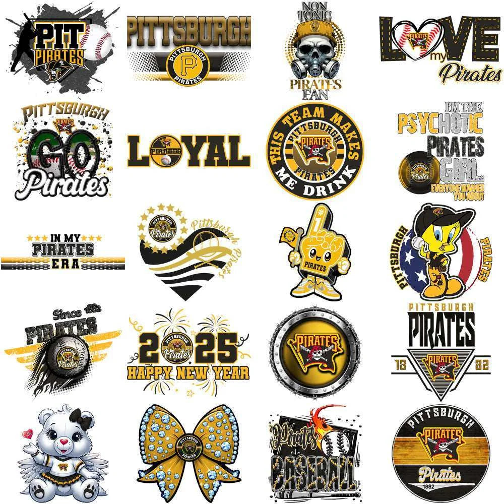 65 Pittsburgh Pirates Baseball Designs Bundle PNG