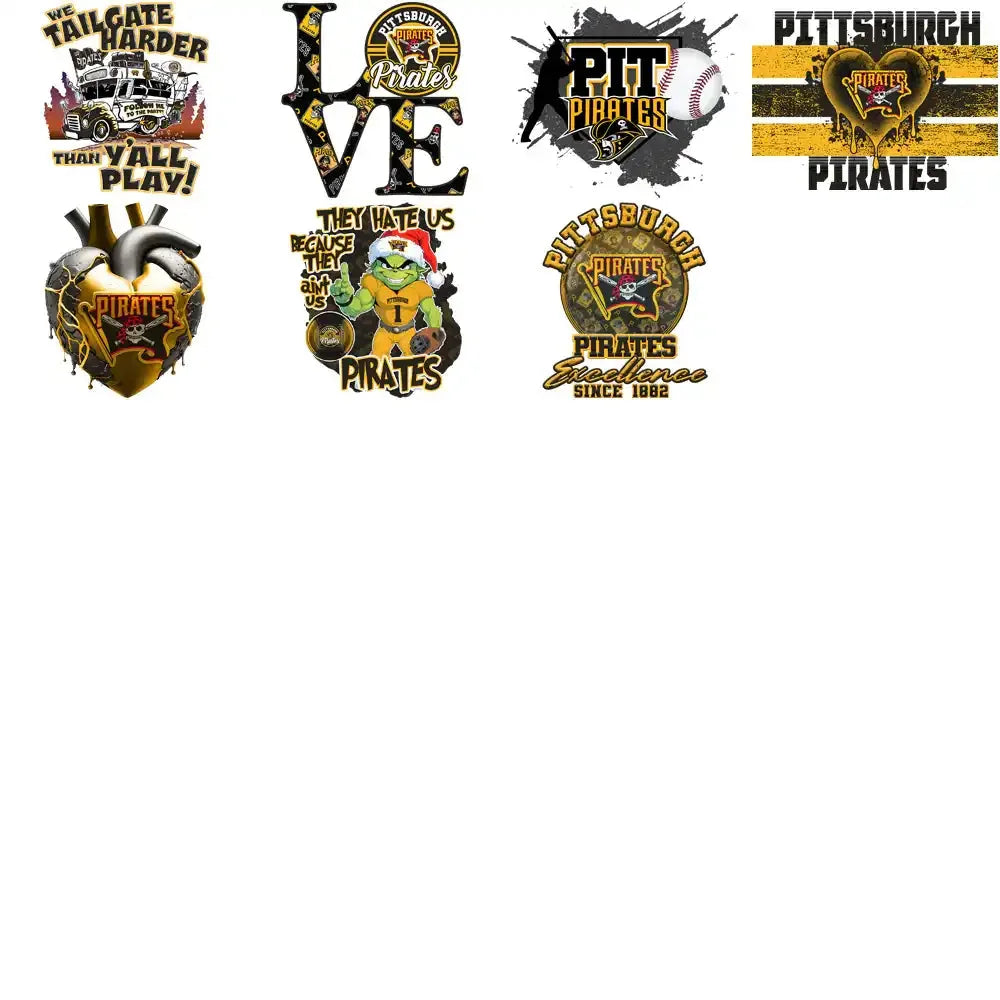 65 Pittsburgh Pirates Baseball Designs Bundle PNG