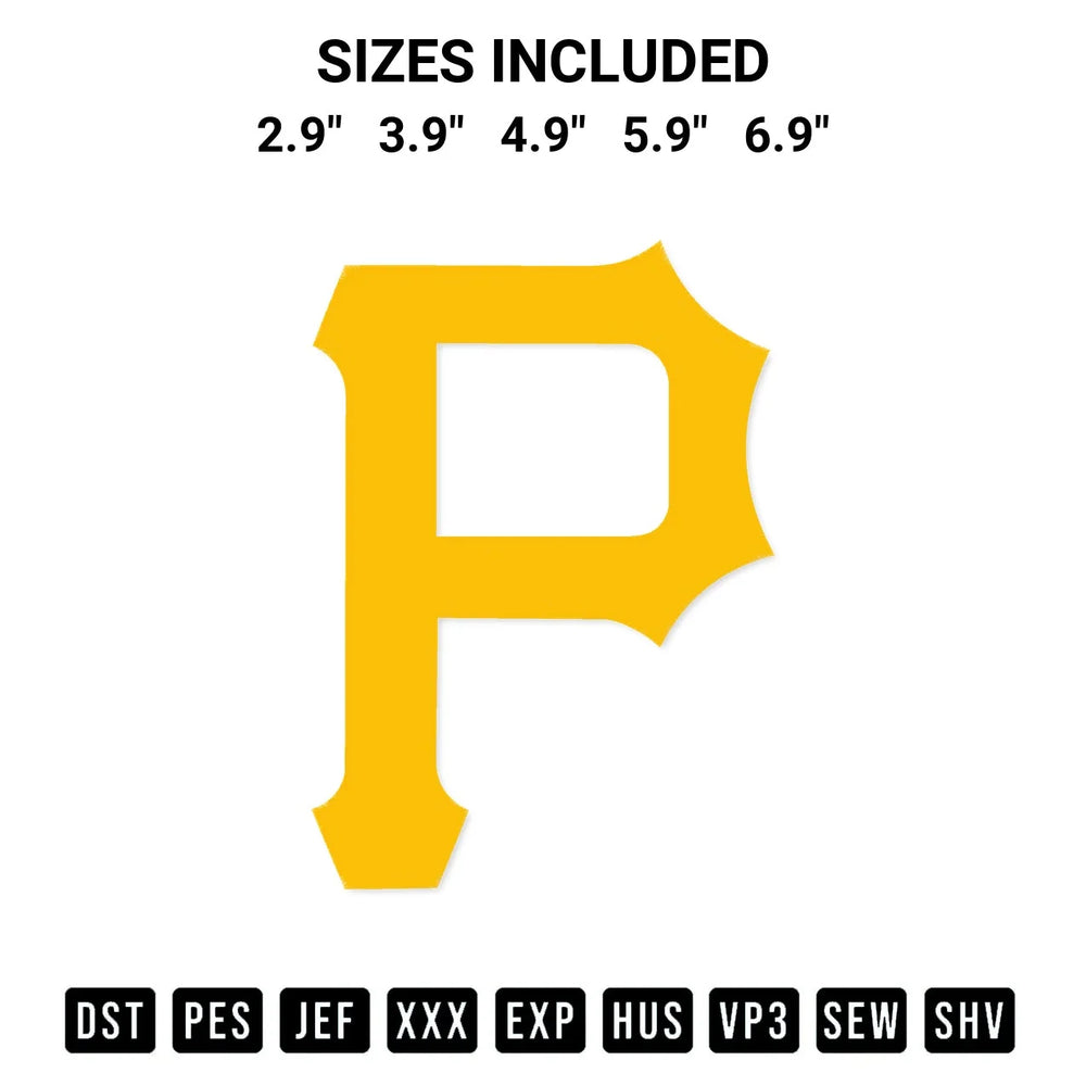 Pittsburgh Pirates Logo Embroidery Design