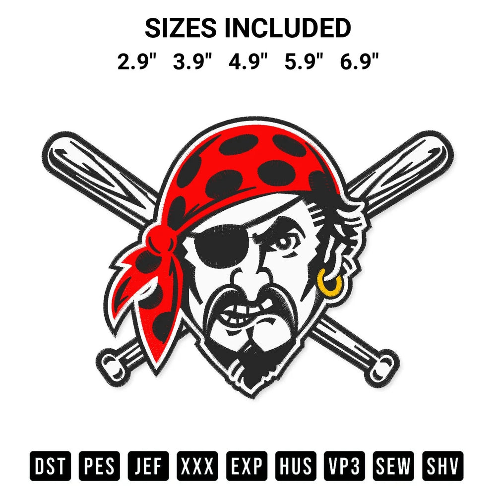 Pittsburgh Pirates Mlb Embroidery Design