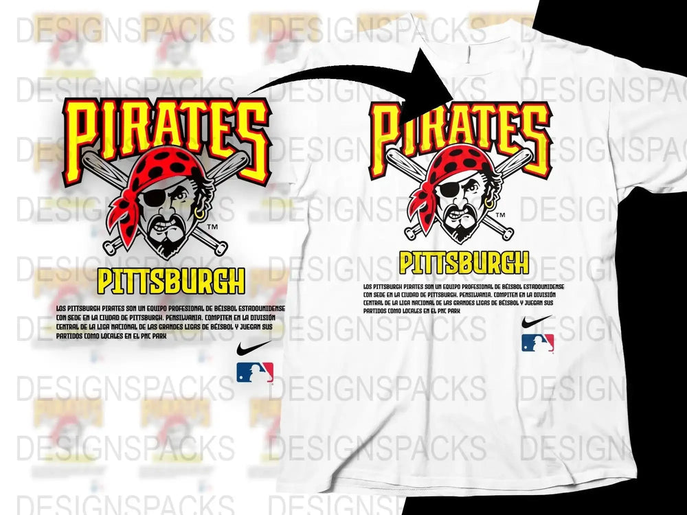 Pittsburgh Pirates Skull Crossbones Logo Png Digital Download