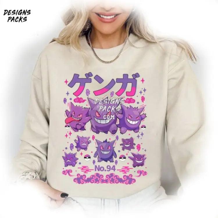 Pkm Gengar Sublimation Png Design