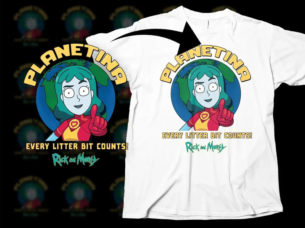Planetina Every Litter Bit Counts Rick and Morty Png Digital Download