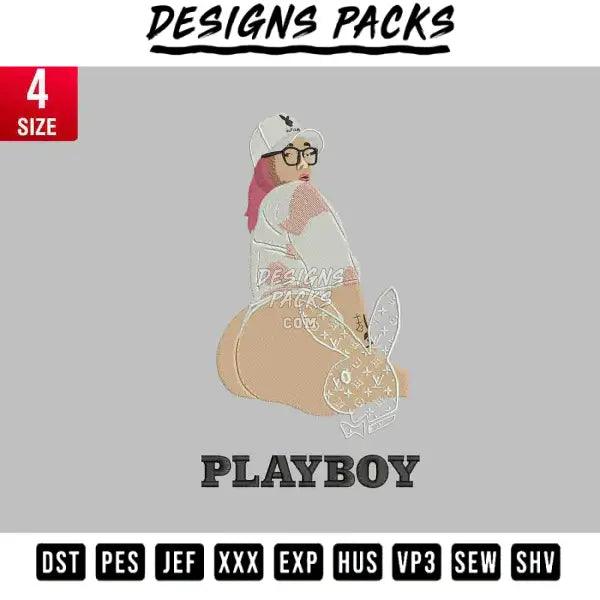 Playboy Girl Embroidery Design 