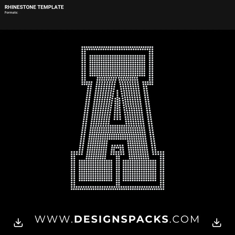 Png Rhinestone10Ss Big Letters Updated Rhinestone Digital Template