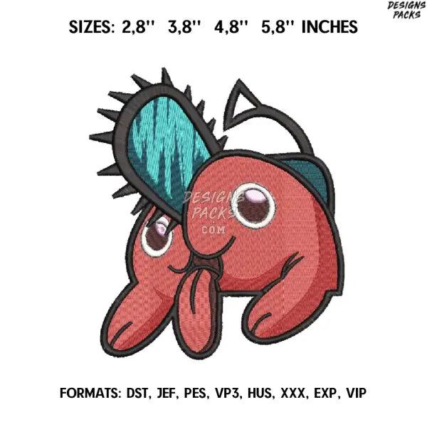 Pochita embroidery design /Chainsaw Man Anime Embroidery Design/ Embroidery Pattern/ Denji