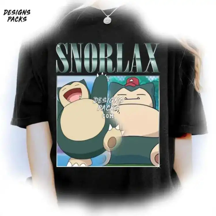 Pocket Monster Homage Tv Snolax Vintage Graphic Png Design