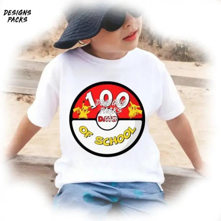 Pokemon 100 Days Of School Pokeball 100Th Day Kindergarten Teacher Pikachu Png Design
