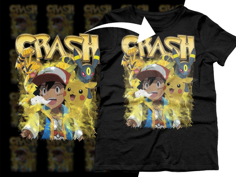 Pokemon Trainer Crash Pikachu and Umbreon Png Digital DOWNLOAD