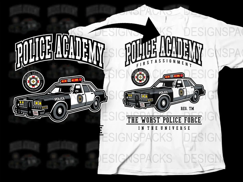 Police Academy First Assignment Worst Force Png Digital Download