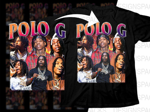 Polo G Colorful Music Star Bootleg Graphic Png Digital Download
