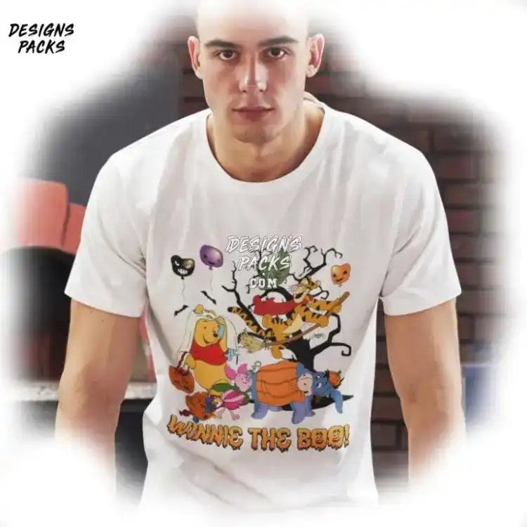Pooh Halloween Print Spooky Vibes Cartoon Winnie The Boo Png Design