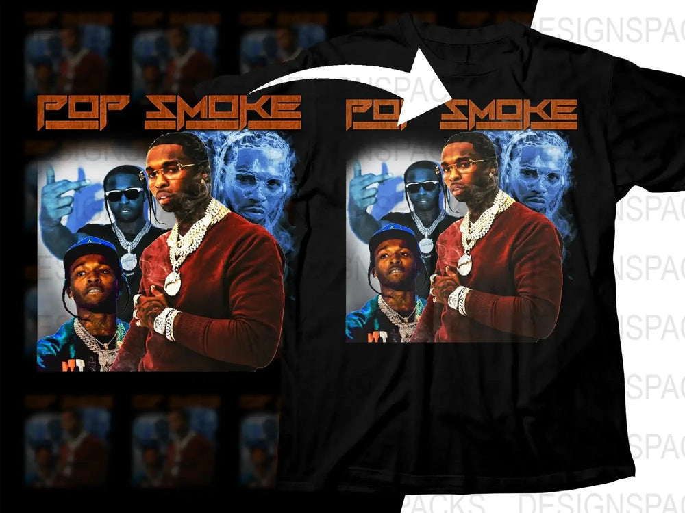 Pop Smoke Music Bootleg Graphic Style Png Digital Download