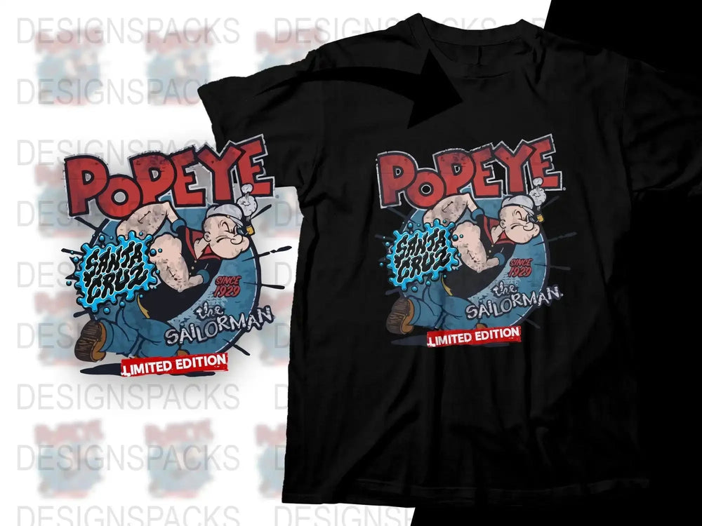 Popeye Santa The Sailorman Limited Edition Png Digital Download